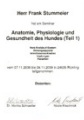 Zertifikat CANIS Anatomie Physiologie Gesundheit Teil I